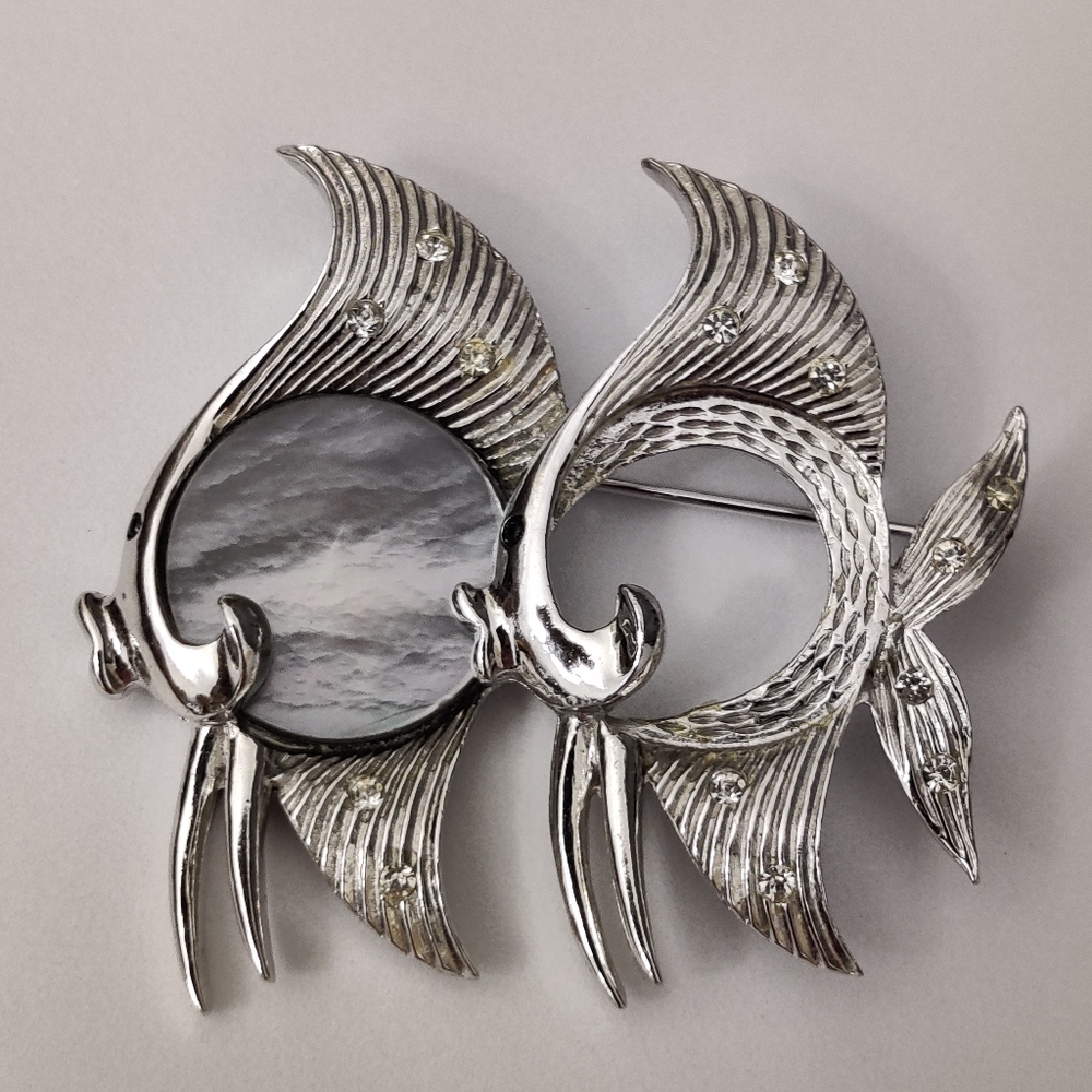 Vintage Signed Boucher Angel Fish Brooch